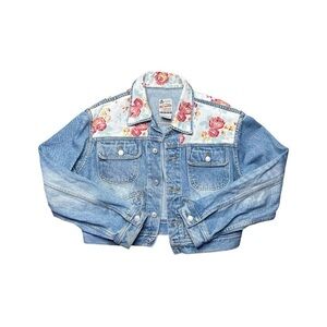 Vintage Et Vous Floral Denim Jacket